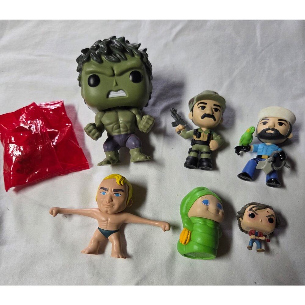 Funko Mystery Minis Retro Toys Lot Of 6 - Glo Worm,Stretch Armstrong,GI Joe, etc
